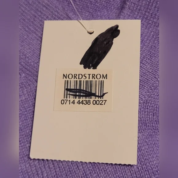 ​NWT John W. Nordstrom 100% Cashmere V-Neck Sweater - Lavender - Large